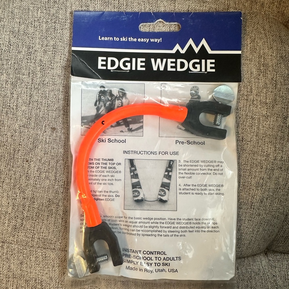 Edgie Wedgie Ski Training Tool in Bright Orange